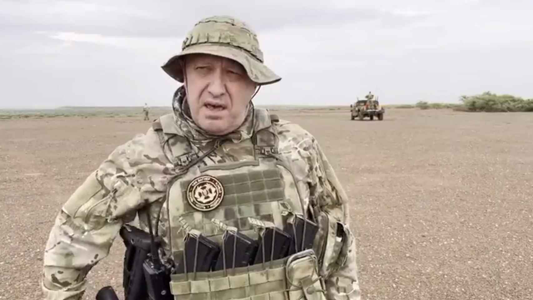 Yevgeny Prigozhin, chefe do Grupo Wagner, num vídeo que divulgou na segunda-feira.
